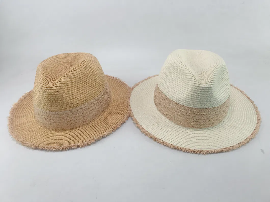 Soft Paper Braid with Fringed Brim Packable Panama Hat