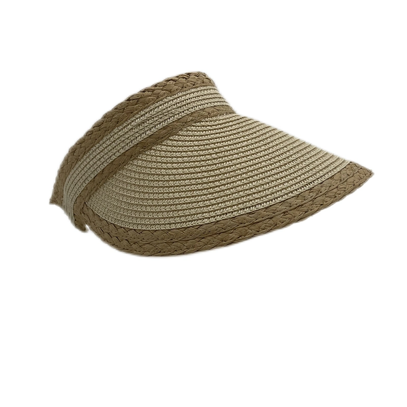 Adjustable Breathable Raffia Paper Braid Sun Summer Straw Visor Hats for Women and Men