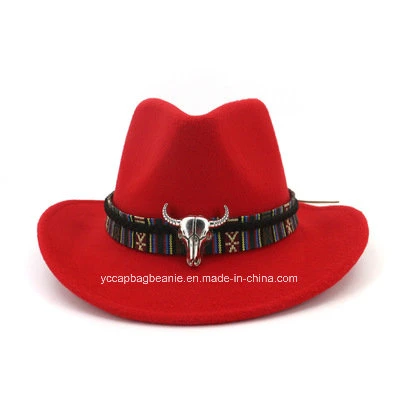 Модная кожаная ковбойская шляпа Fedora