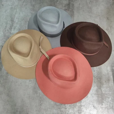 Оптовая продажа, новая модная джазовая кепка с широкими полями, унисекс, Австралия, фетровая семейная детская шляпа из 100% шерсти с кожаным поясом